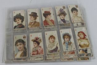 Will's - Beauties P/C inset 1897, complete set in pages, G - VG cat value £1250