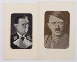 Adolf Hitler (brown grey) Herman W Goring, german publisher   rare (2)