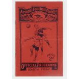 Football programme Arsenal v Portsmouth 17th April 1937 F/L Div 1