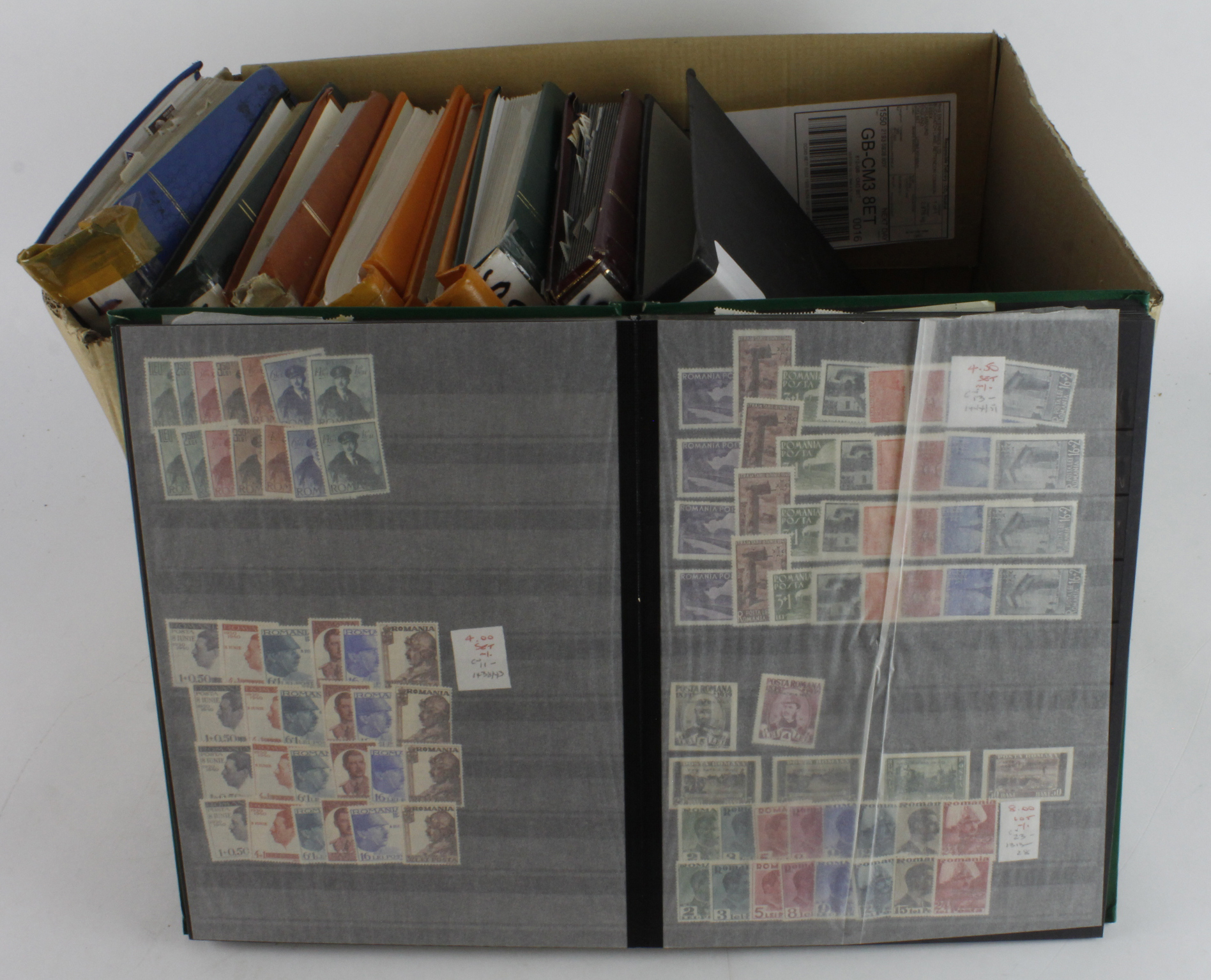 Large box with several Stockbooks / albums of European material, many good stamps, needs viewing