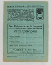 Football programme - Romford FC v Chelmsford 22nd Jan 1938 Essex Senior Cup 1st Rnd