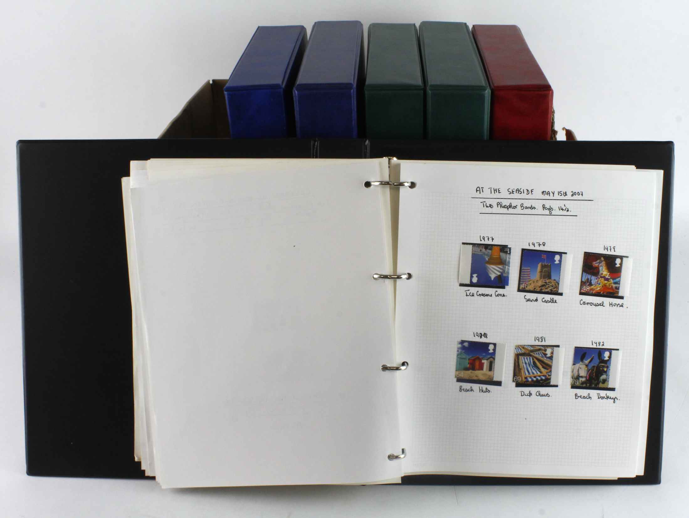 GB - QE2 specialised issues in 6x similar ring binders 1971 to 2016. All used 1971 to 1994, with