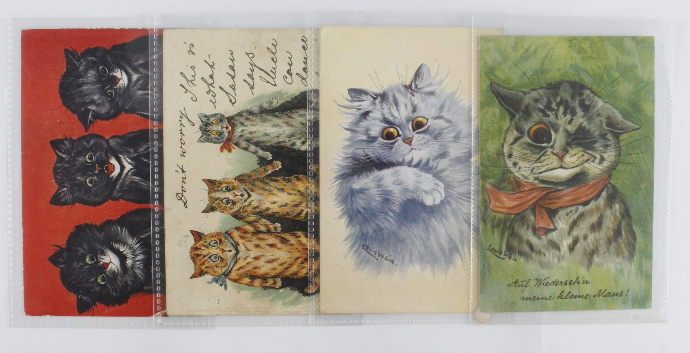 Louis Wain, original selection, by Mack, Wildt & Kray, Tuck & Heymann & Schmidt   (4)