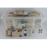 Large and very heavy crate crammed with a very mixed selection of GB FDC's, World Covers, commercial