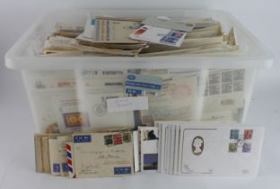 Large and very heavy crate crammed with a very mixed selection of GB FDC's, World Covers, commercial