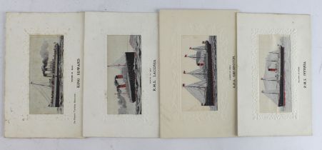 R.M.S. Ivernia, Kensington, King Edward & Laconia, by Stevens   (4)