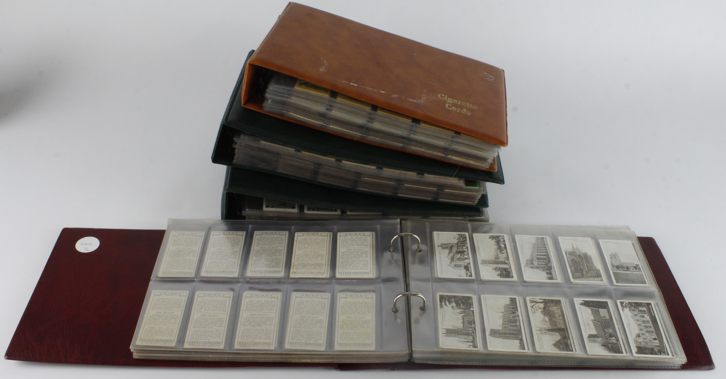 Mixed Manufacturers -- approx 51 complete sets contained in 4 albums, cigarette & trade issues,