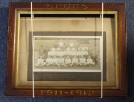Tottenham Hotspur large original Team Photo with names for 1911-12 Season, dated frame