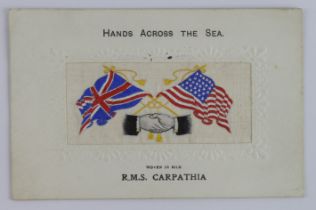 R.M.S. Carpathia, Hands across the sea, by Stevens   (1)