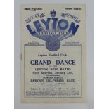 Football programme - Leyton v Romford 14th January 1939 Amateur Cup 1st Rnd