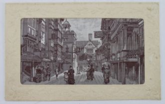 London St, made by Grant for 1885 London Exhibition, taken & framed in France by Grant family
