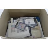 Collectors clearout box !, all sorts of interesting items, on stockcards, leaves, etc, some