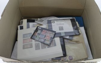 Collectors clearout box !, all sorts of interesting items, on stockcards, leaves, etc, some