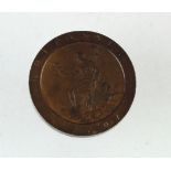 Twopence 1797 nEF with a hint of lustre and very tiny edge bruise obverse