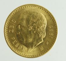 Mexico gold 10 Pesos 1959 GEF