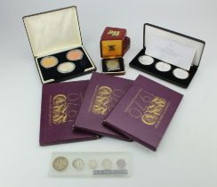 GB & World Commemorative Coins and Sets, a stacker box of material including 18x crown-size