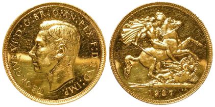 Sovereign 1937 proof, nFDC, light hairlines, in a London Mint Office case with cert.