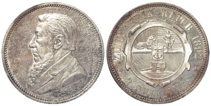 South Africa silver 2-Shillings 1892 GEF