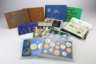 GB & World (34) coin sets, some proof, some BU, Royal Mint presentation packs, private issue flat