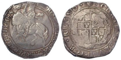 Charles I Halfcrown mm. triangle in circle, S.2779, VF, uneven strike, weak in places.