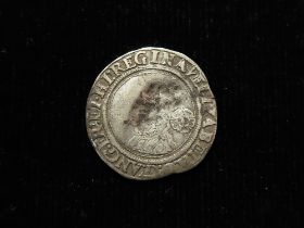 Elizabeth I hammered silver Sixpence 1561 mm. pheon, S.2561, 2.56g. F-GF in places, portrait