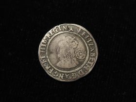 Elizabeth I hammered silver Sixpence 1563/2/0 mm. pheon, small bust, as S.2561 but a very