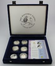 British Commonwealth (8) silver proof Crowns various 1997-2002 aFDC-FDC in a Westminster case with