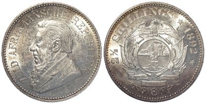 South Africa silver 2&1/2 Shillings 1892 GEF