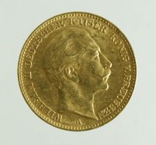 Germany (Prussia) gold Twenty Marks 1891 GVF