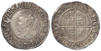 Elizabeth I hammered silver Sixpence 1561 mm. pheon, S.2561, 2.90g, scuffed GF