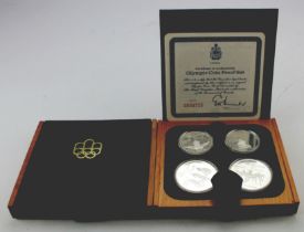 Canada (28) silver proof commemoratives for the Montreal Olympics 1976, aFDC-FDC cased with certs