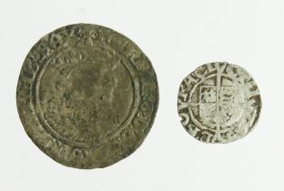 Henry VIII (2): Debased Groat of Bristol, S.2372, 20.06g, nF for type; plus a debased Penny of York,