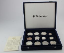 GB & Commonwealth (23) various in a Westminster case including 4x crown-size silver proofs, 2x £1-
