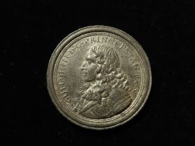 British Commemorative Medal, white metal d.40mm: William of Orange and Mary Marriage Medal 1677,