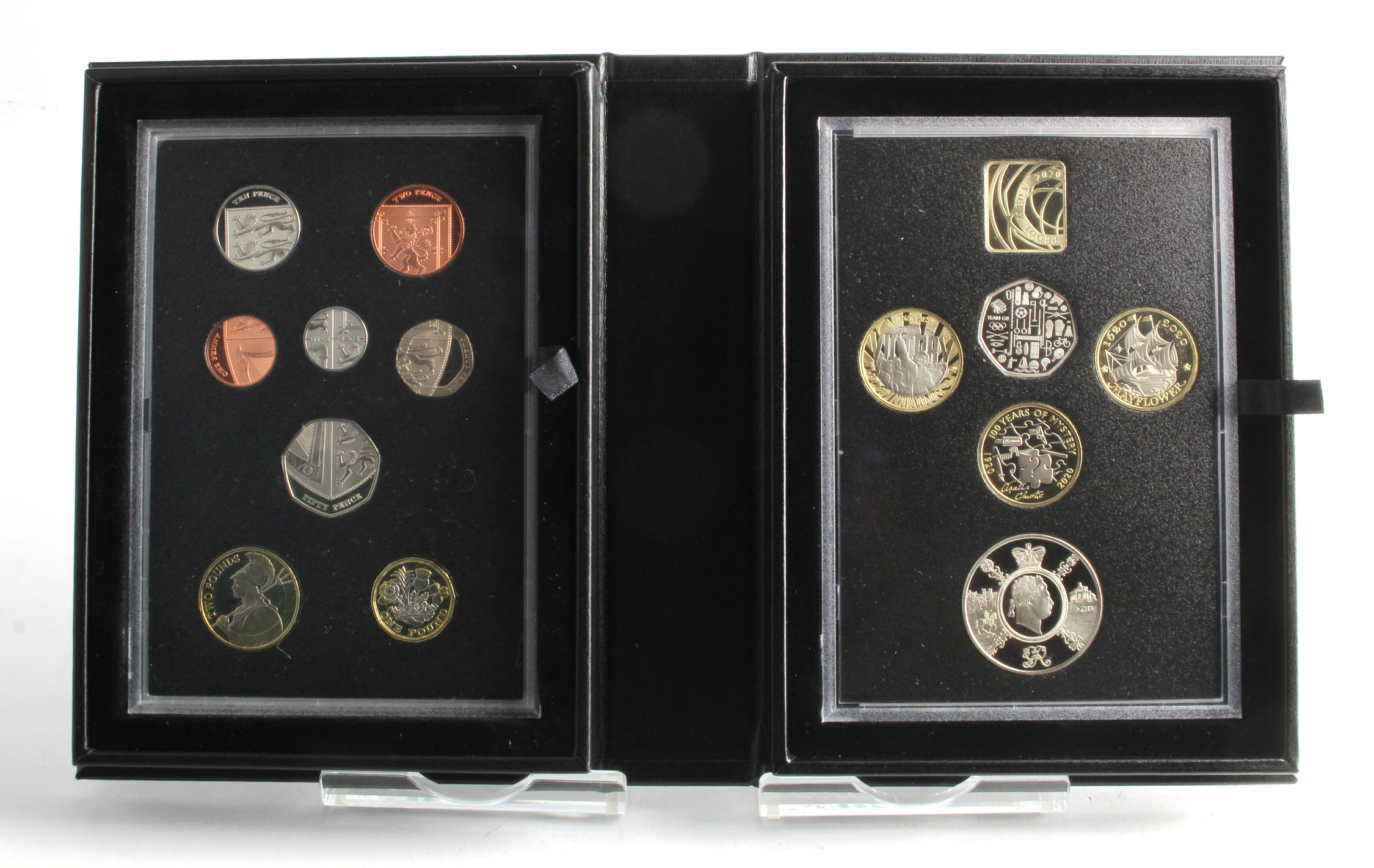 Proof Set 2020. The thirteen coin set (including) commemoratives). FDC as issued