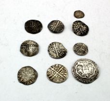 Edward Plantagenet hammered silver coins (10) from a round Farthing (Fair/Fine), to an Edward III