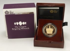 Crown / Five Pounds 2015 "Longest Reigning Monarch" Proof aFDC boxed as issued