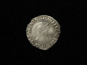 Elizabeth I hammered silver Groat mm. martlet, S.2556, 1.97g. Lightly chipped and cracked, nVF in