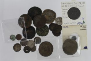 Ancient & Hammered Coins (22) noted English and Scottish silver minors, Roman AE Sestertii and