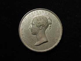British Commemorative Medal, white metal d.73.5mm: Coronation of Queen Victoria 1838, large issue by