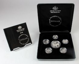 Australia, Royal Australian Mint: Masterpieces in Silver 2004, 20 Years of the Australian Dollar
