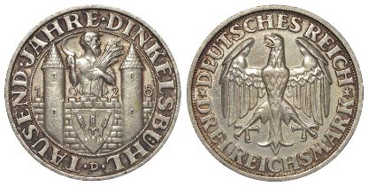 Germany, Weimar Republic, 1000th Anniversary of the Founding of Dinkelsbuhl commemorative 3