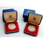 GB Royal Mint silver proof Crowns (6): 5x 1977 (three with certs), and 1x 198 (no cert), aFDC-FDC,