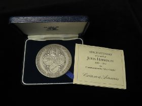 British Commemorative Medal, silver d.63mm, 152.1g: Royal Mint: Tercentenary of the Birth of John