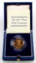 Half Sovereign 1983 Proof FDC boxed as issued