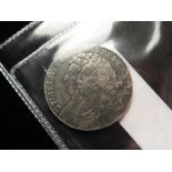 Scotland Forty Shillings 1691 Tertio VF, obverse fields smoothed & reverse fields engraved J M. Ex