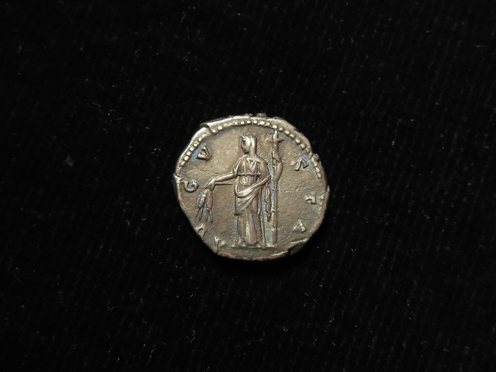 Roman Imperial: Diva Faustina Senior AR Denarius, Rome after 141 AD. Rev: Ceres stg. l., AVGVSTA - Image 2 of 2