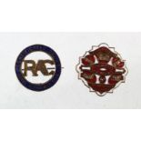 Rare Union badge, London & Provincial Union of Licensed Vehicle Workers + and R.A.C. badge