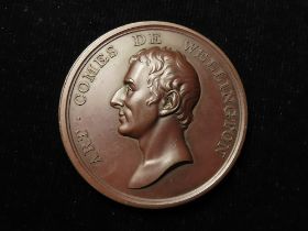 British Commemorative Medal, bronze d.55mm: Earl of Wellington Made Marquis (medal) by Thomas Webb