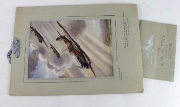 RAF WW2 scarce 1942 spitfire calendar.